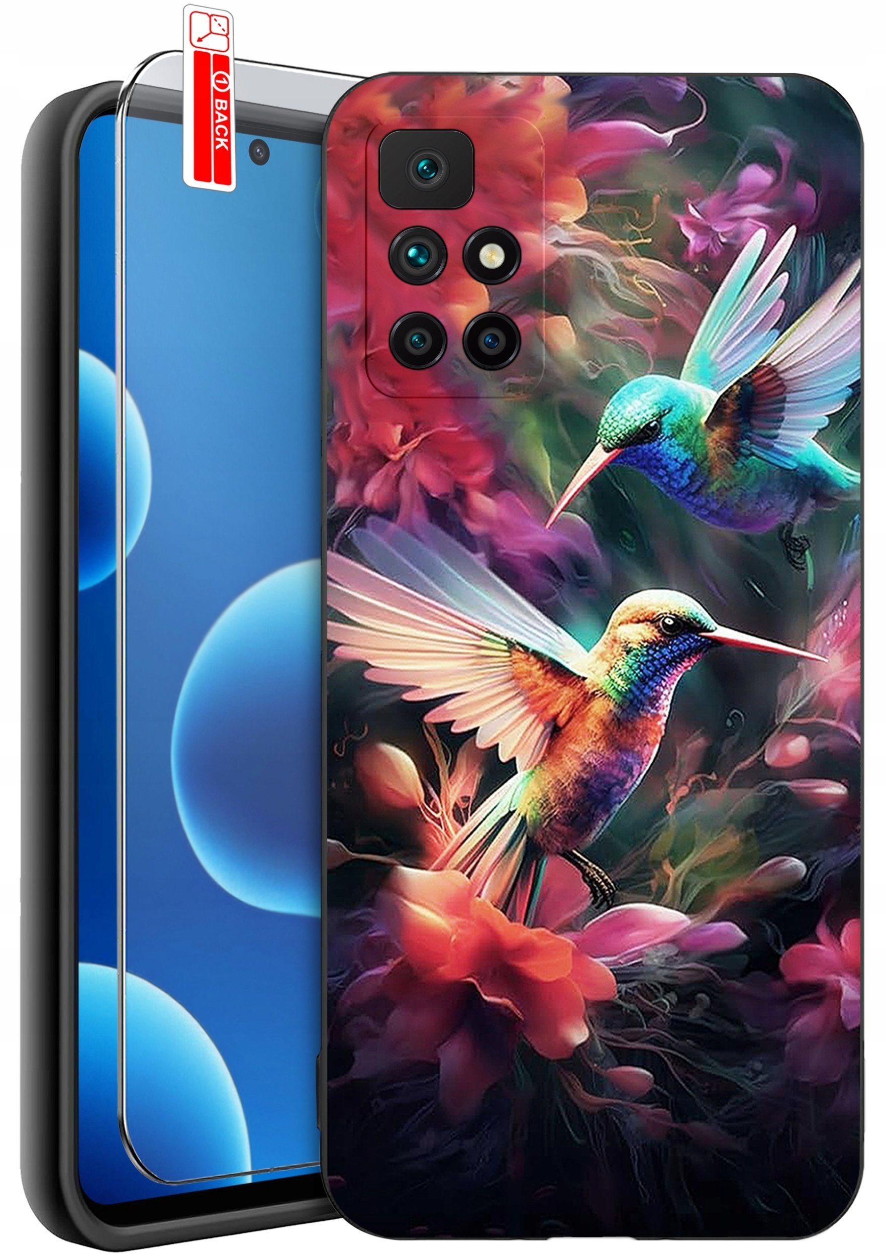 krainaGSM Etui Do Xiaomi Redmi 10 Wzory Silikonowe Matt Case + Szkło 9H