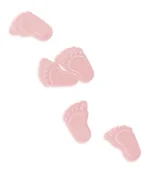 Pasmanteria - Konfetti Stópki Na Baby Shower Dla Dziewczynki, Różowe - miniaturka - grafika 1