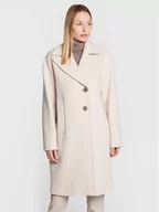 Płaszcze damskie - Pinko Płaszcz wełniany Inning 5 1G1821 Z350 Beżowy Relaxed Fit - miniaturka - grafika 1