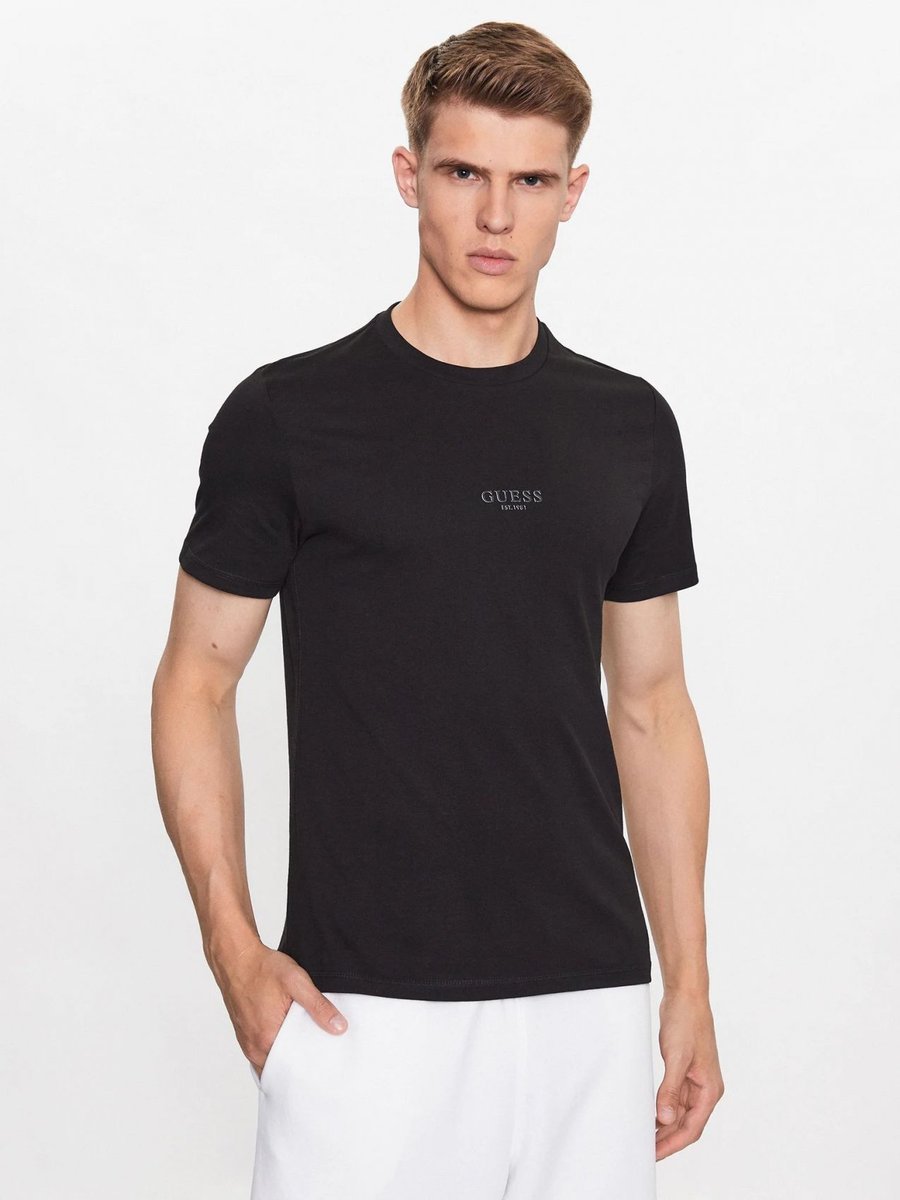 T-shirt męski guess m2yi72 i3z14 aidy jblk black czarny