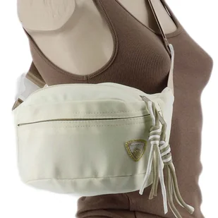 DAMSKA SASZETKA NERKA TOREBKA CROSSBODY BAG NA RAMIĘ FRĘDZLE ECRU - Nerki DAMSKA SASZETKA NERKA TOREBKA CROSSBODY BAG NA RAMIĘ FRĘDZLE ECRU - Nerki - miniaturka - grafika 1