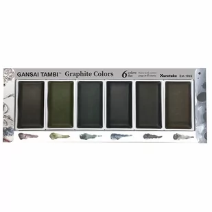 Kuretake Gansai Tambi Graphite Colors 6  Szt. Mc20Gr/6V - Farby i media malarskie - miniaturka - grafika 1
