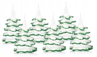 Świece - 6x świeczki świąteczne choinka 10cm końców zielona - miniaturka - grafika 1