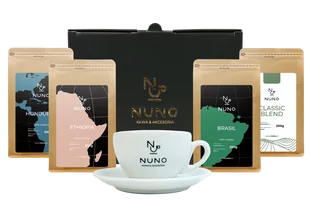 ZESTAW PREZENTOWY NUNO 4X KAWA ZIARNISTA FILIŻANKA 200 ML - Kawa - miniaturka - grafika 1