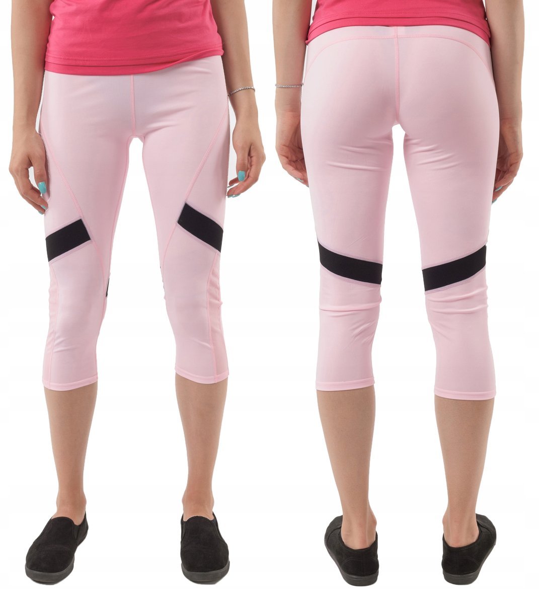 Legginsy Getry Sportowe Treningowe 3/4 HL48-3 S/M