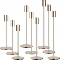 Świeczniki - HAOYULUO Zestaw 9 złotych świeczników w stylu vintage 33, 28, 23 cm - miniaturka - grafika 1