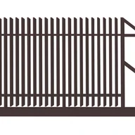 Ogrodzenia - Polbram Brama przesuwna Negros 4x1,5 m prawa brązowa - miniaturka - grafika 1