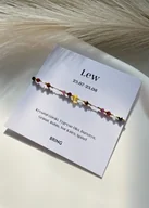 Bransoletki - Bransoletka znak zodiaku Lew pozłacane kulki - miniaturka - grafika 1