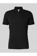 Koszulki męskie - Koszulka polo z krótkim zamkiem błyskawicznym - Selected Homme - miniaturka - grafika 1