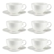Filiżanki - Komplet filiżanek porcelanowych 230 ml 6 sztuk WHITE PRINCESS - miniaturka - grafika 1