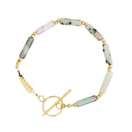 Bransoletki - Bransoletka Na Rękę Stal Chirurgiczna Pozłacana 14K Złotem Bst1437 - miniaturka - grafika 1