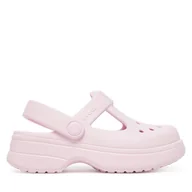 Buty dla dziewczynek - Sandały Crocs Classic Mary Jane Clog K 210615 Różowy - miniaturka - grafika 1