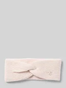 Czapki damskie - Opaska z mieszanki wełny jagnięcej z aplikacją z logo - miniaturka - grafika 1