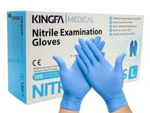 Kingfa Medical, Rękawiczki nitrylowe KS-ST RT021 KF-RND-XS-1409 BL - Rękawiczki jednorazowe - miniaturka - grafika 1