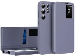 Etui z klapką Smart View skórzane do Galaxy S25 Ultra, fioletowe - Etui i futerały do telefonów - miniaturka - grafika 1