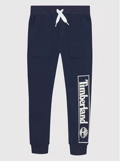 Spodnie i spodenki dla chłopców - Timberland Spodnie dresowe T24B79 M Granatowy Regular Fit - grafika 1