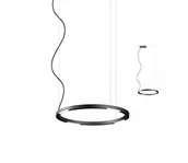 Lampy sufitowe - Redo 01-2204 - LED Żyrandol na lince UNION LED/34W/230V 3000K śr. 60 cm czarny - miniaturka - grafika 1