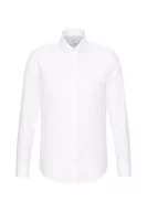 Koszule męskie - Seidensticker Męska koszula biznesowa - Shaped Fit - nie wymaga prasowania - kołnierz Kent - długi rękaw - mankiet - 100% bawełna, biały (Wei 01), 42 - miniaturka - grafika 1