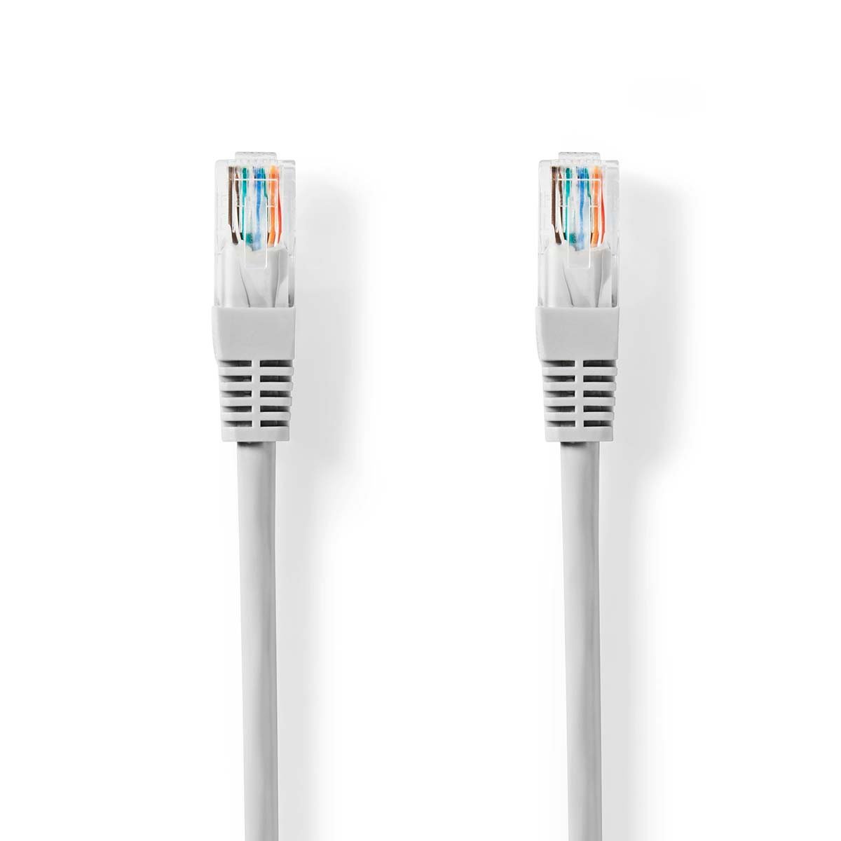 Kabel sieciowy CAT5e U/UTP RJ45 męski RJ45 męski 15,0 m Okrągły PVC Szary Etykieta