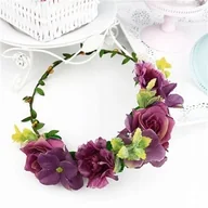 Ozdoby do włosów - ECARLA wianek na głowę Retro Róż Fiolet W48R - miniaturka - grafika 1