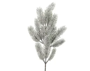 Ozdoba gałąź choinki na święta 36cm biała/zielona - Ozdoby bożonarodzeniowe - miniaturka - grafika 1