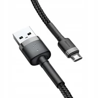 Kable USB - KABEL USB Baseus MICRO USB Do Ładowania Telefonu 2.4A 1m SZARO-CZARNY MOCNY - miniaturka - grafika 1