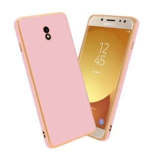 Pokrowiec Do Samsung Galaxy J7 2017 Etui w Glossy Róż - Złoto TPU Silikonowe Obudowa Case Cover Cadorabo - Etui i futerały do telefonów - miniaturka - grafika 1