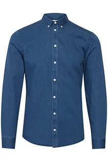 Koszule męskie - CASUAL FRIDAY Męska koszula Anton Bd Ls Denim Chambray z kołnierzem button-down, 200436/Denim Mid Blue, 3XL - grafika 1
