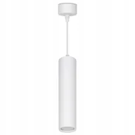 Lampy sufitowe - Lampa Wisząca Tuba Zwis Metal Biała Led - miniaturka - grafika 1