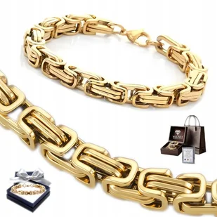 BRANSOLETA Złota Męska Bransoletka GRUBA Pełny Splot KRÓLEWSKI Bizantyjski - Bransolety męskie BRANSOLETA Złota Męska Bransoletka GRUBA Pełny Splot KRÓLEWSKI Bizantyjski - Bransolety męskie - miniaturka - grafika 1