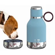 Pozostałe akcesoria dla psów - Asobu DOG BOWL BOTTLE STAINLESS SDB1 BLUE/TEAL - miniaturka - grafika 1