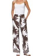 Spodnie damskie - Heine Spodnie w kolorze biało-brązowym - miniaturka - grafika 1