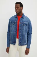 Kurtki męskie - Pepe Jeans kurtka jeansowa REGULAR JACKET męska kolor niebieski przejściowa PM402715HW3 - miniaturka - grafika 1