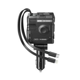 XO ładowarka samochodowa CC66 104W 1x USB 1x USB-C czarna z kablem USB-C i kablem Lightning - Ładowarki samochodowe - miniaturka - grafika 1