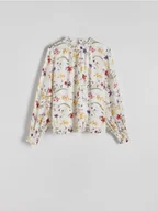 Bluzki damskie - Reserved - Wzorzysta bluzka - miętowy - miniaturka - grafika 1