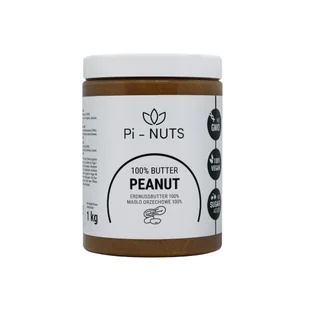 Pi-nuts Pasta orzechowa z arachidów 100% 1kg - Słodkie kremy i masła - miniaturka - grafika 1
