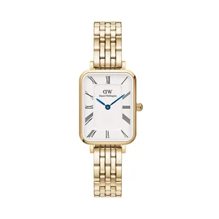 Zegarek Zegarek Daniel Wellington Quadro Roman Numerals 5-Link DW00100688 Złoty - Zegarki damskie - miniaturka - grafika 1