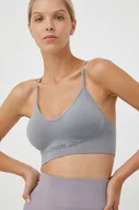 Bielizna sportowa damska - Reebok biustonosz sportowy kolor szary wzorzysty - miniaturka - grafika 1