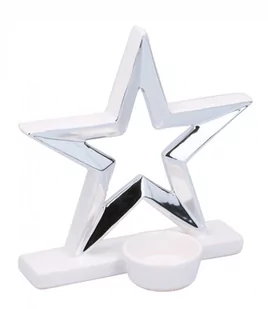 Świecznik porcelanowy, Gwiazda na tealighty - Ozdoby bożonarodzeniowe - miniaturka - grafika 1