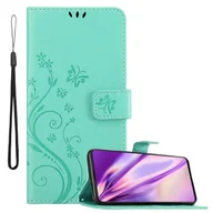 Etui i futerały do telefonów - Pokrowiec Cadorabo do Xiaomi Redmi K20 w kolorze FLORAL TURQUOISE Etui na telefon komórkowy w kwiatowy wzór z magnetycznym zamknięciem, funkcją podstawki i 3 miejscami na karty Etui Etui ochronne Etui z klapką w stylu książki - miniaturka - grafika 1