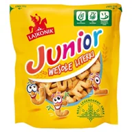 Krakersy - Lajkonik Junior Krakersy solone Wesołe Literki 120 g - miniaturka - grafika 1