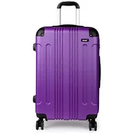 Walizki - Kono ABS lekka twarda powłoka 4 koła podróżny wózek walizka zestaw bagażowy 50 cm rozmiar walizki fioletowe (50 cali) - miniaturka - grafika 1