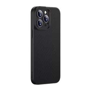 Magnetyczne etui Baseus Synthetic Fiber Series do iPhone 14 Pro (czarne) +szkło hartowane +zestaw czyszczący - Etui i futerały do telefonów - miniaturka - grafika 3