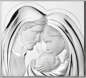 Ikony i obrazy sakralne - Obrazek Srebrny Święta Rodzina 38x34,5 - miniaturka - grafika 1