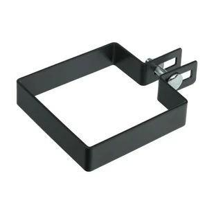Polbram Obejma początkowa Steel Group 100 x 100 mm ocynk antracyt - Akcesoria do ogrodzeń - miniaturka - grafika 1