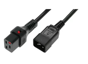 Assmann Kabel zasilający serwerowy 3x1,5mm2 Typ IEC C20 prosty/IEC C19 prosty M/Ż 1m czarny IEC-PC1284 - Kable komputerowe i do monitorów - miniaturka - grafika 1