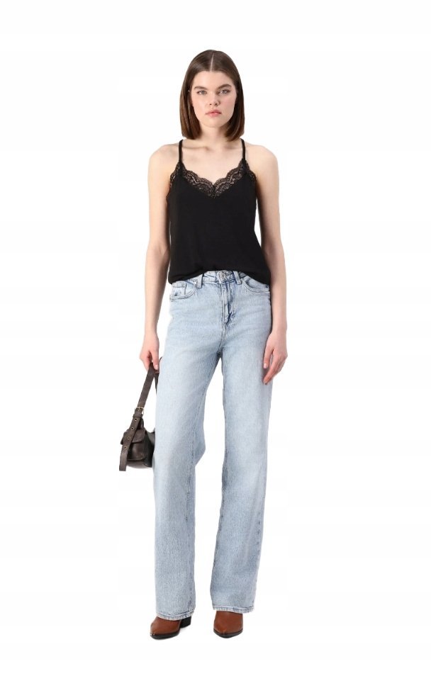 VERO MODA DAMSKIE SPODNIE JEANSOWE DŁUGIE NIEBIESKIE 34/32 6BA