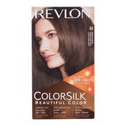 Farby do włosów i szampony koloryzujące - Revlon Colorsilk Beautiful Color farba do włosów Farba do włosów 59,1 ml + utleniacz 59,1 ml + odżywka 11,8 ml + rękawiczki W 40 Medium Ash Brown - miniaturka - grafika 1