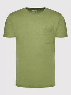 Koszulki męskie - Selected Homme T-Shirt Rockford 16083432 Zielony Regular Fit - grafika 1