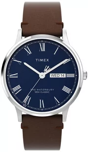 Zegarek Zegarek Timex TW2W14900 Waterbury Classic 40mm Leather Strap - Zegarki męskie - miniaturka - grafika 1